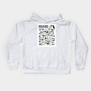 Miami Florida Map Kids Hoodie